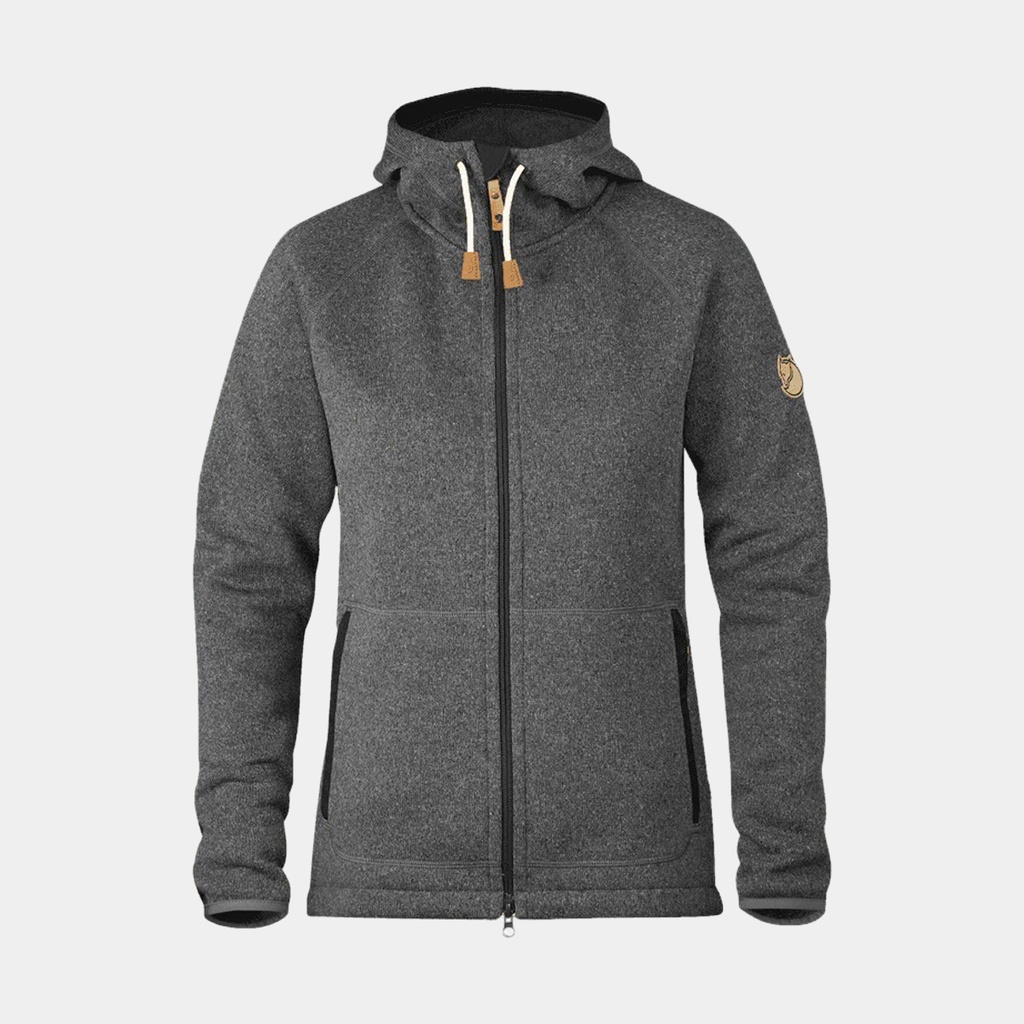 Ovik Fleece Hoodie Women Dark Grey