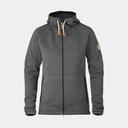Ovik Fleece Hoodie Women Dark Grey