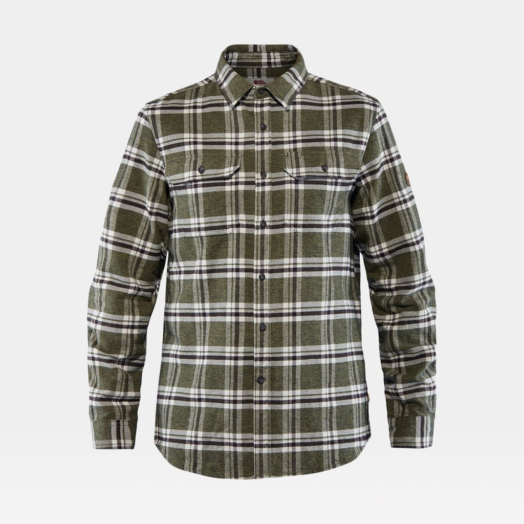 Ovik Heavy Flannel Shirt Deep Forest