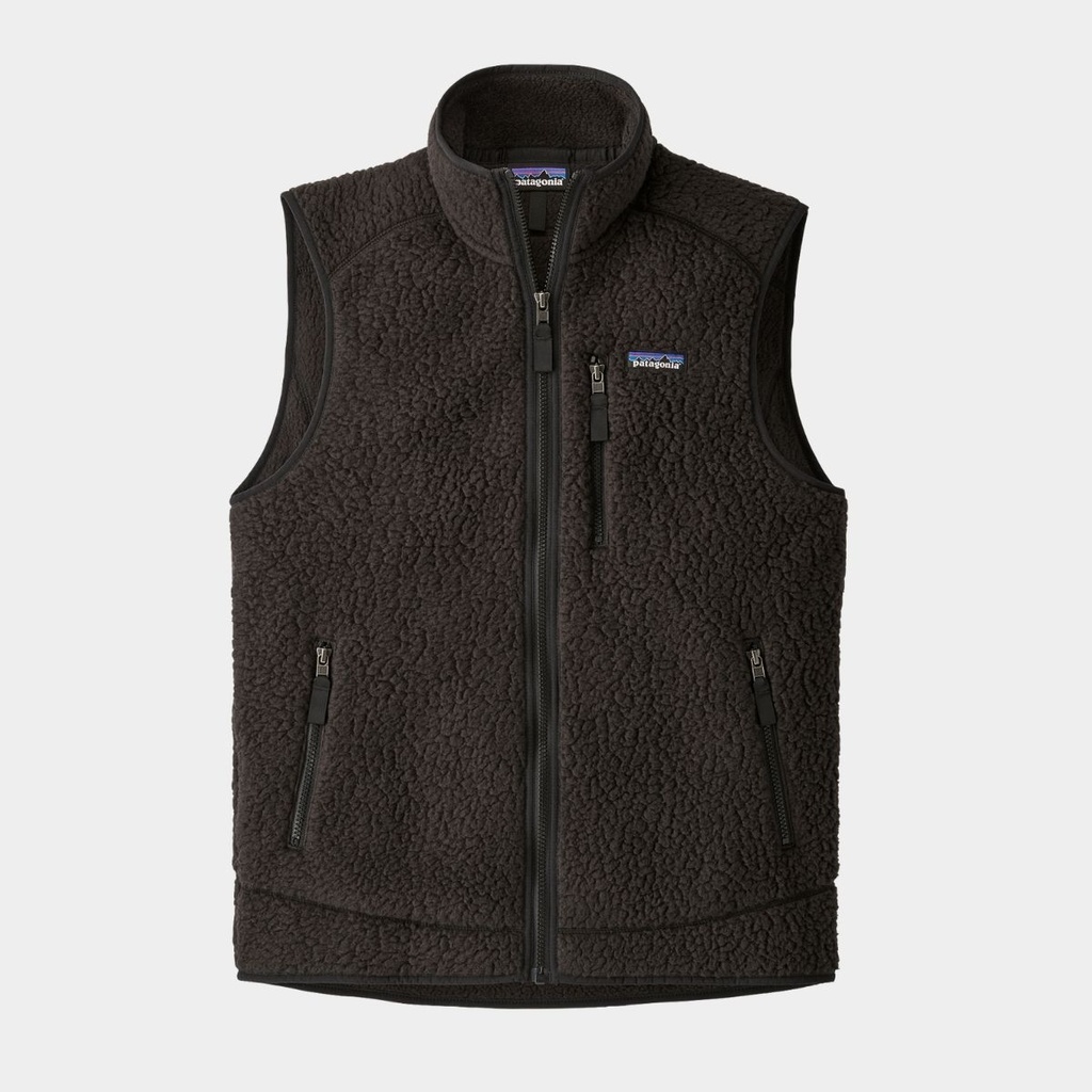Retro Pile Fleece Vest Black