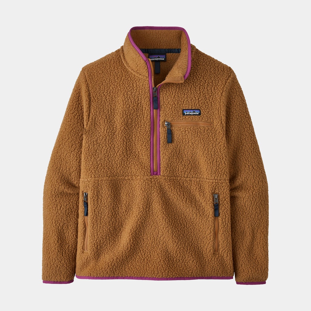 Retro Pile Fleece Marsupial Women Nest Brown w/Amaranth Pink