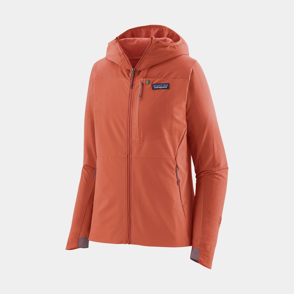 R1 Fleece CrossStrata Hoody Women Quartz Coral