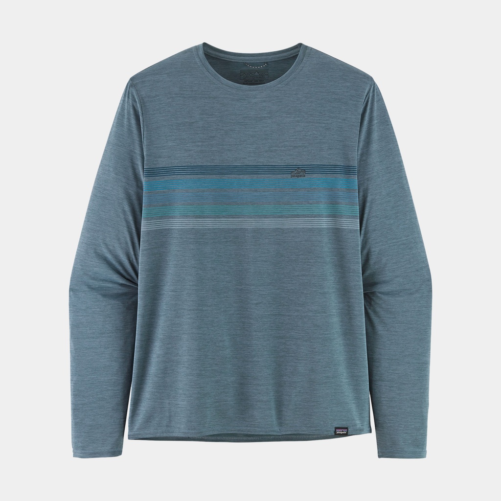 Long-Sleeved Cap Cool Daily Graphic Shirt Line Logo Ridge Stripe : Light Plume Grey X-Dye