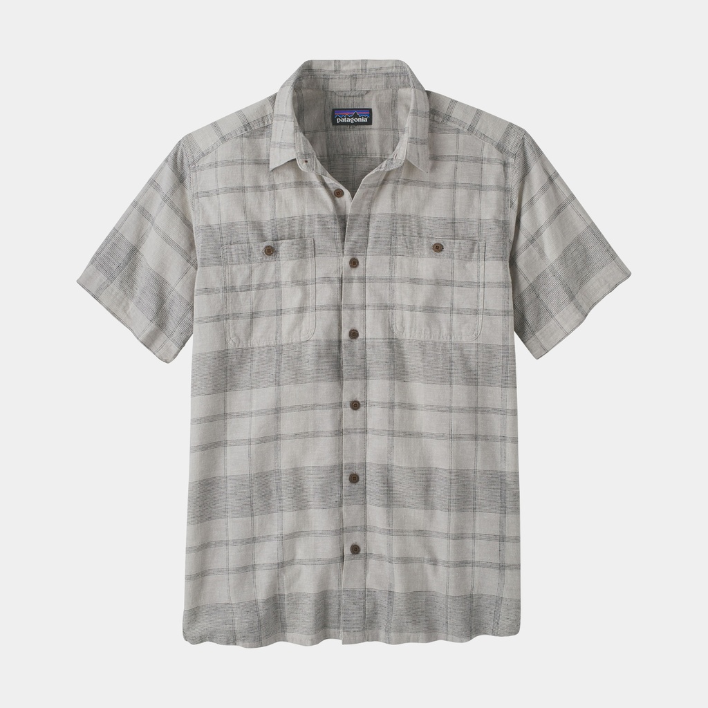 Back Step Shirt Shore Plaid: Salt Grey