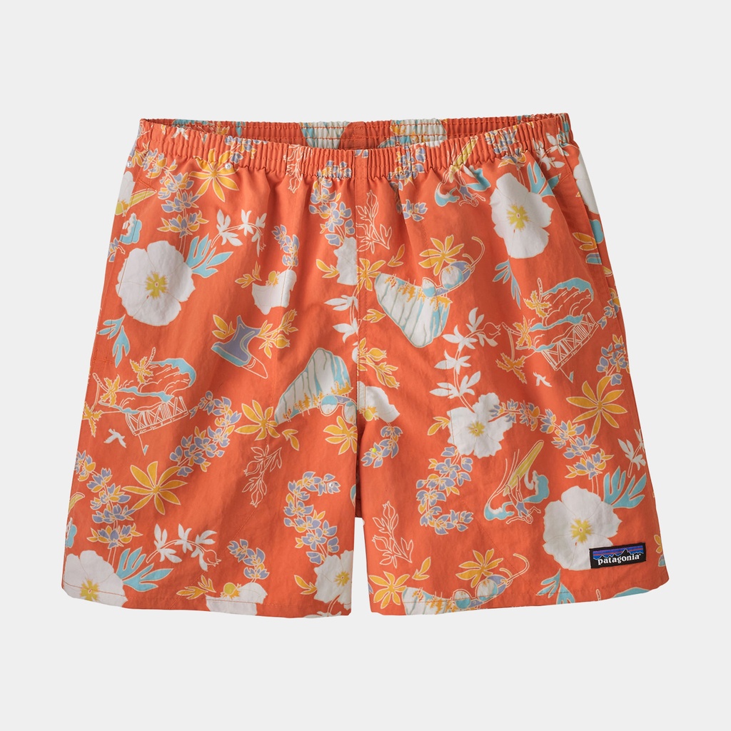 Baggies Shorts 5" Climb Hike Surf: Tigerlily Orange