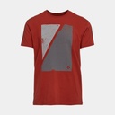 Block Print Mountain Tee Red Rock