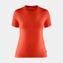 Abisko Wool Short Sleeves Women Flame Orange