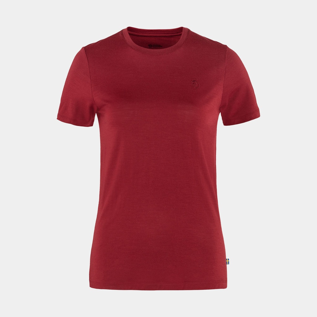 Abisko Wool Short Sleeves Women Pomegranate Red