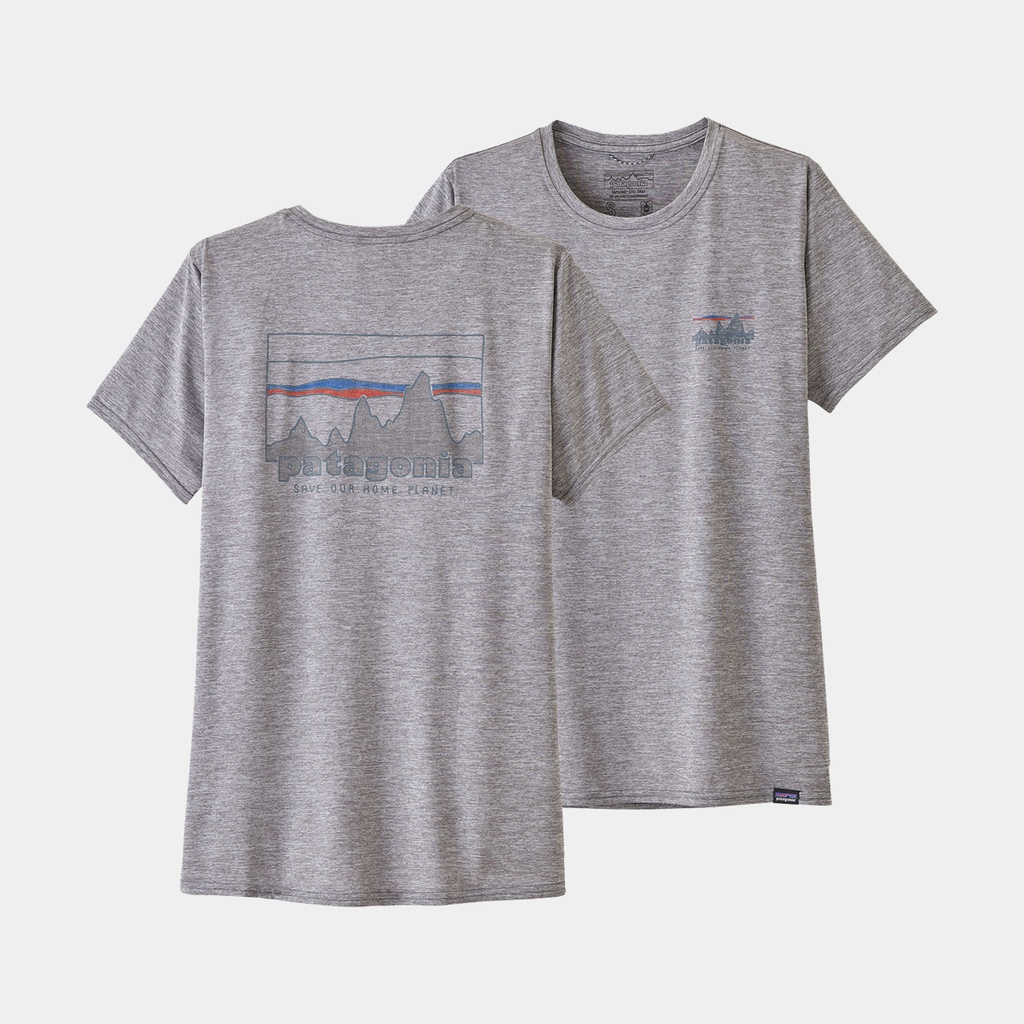 Capilene Cool Daily Graphic Shirt Women '73 Skyline: Feather Grey