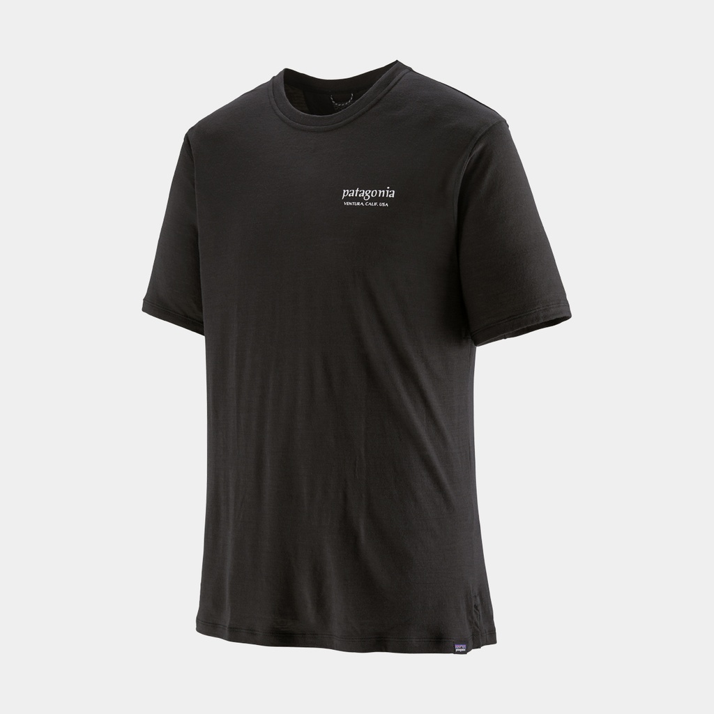 Capilene Cool Merino Graphic Shirt Heritage Header: Black