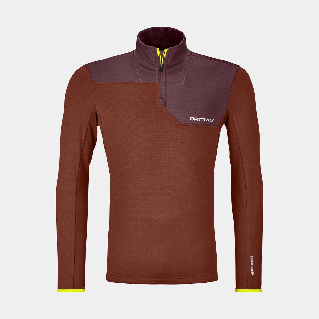 Fleece Light Zip Neck Clay / Orange