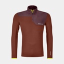 Fleece Light Zip Neck Clay / Orange