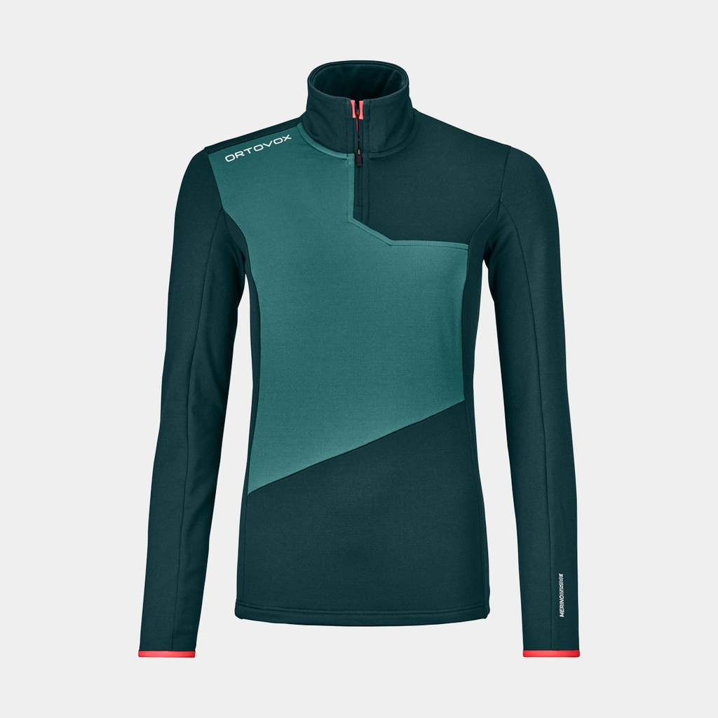 Fleece Light Zip Neck Women Dark / Pacific