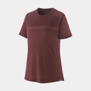 Capilene Cool Merino Graphic Shirt Women Fitz Roy Fader: Dark Ruby