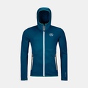 Fleece Hoody Petrol Blue