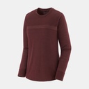 Long Sleeves Capilene Cool Merino Graphic Shirt Women Fitz Roy Fader: Dark Ruby