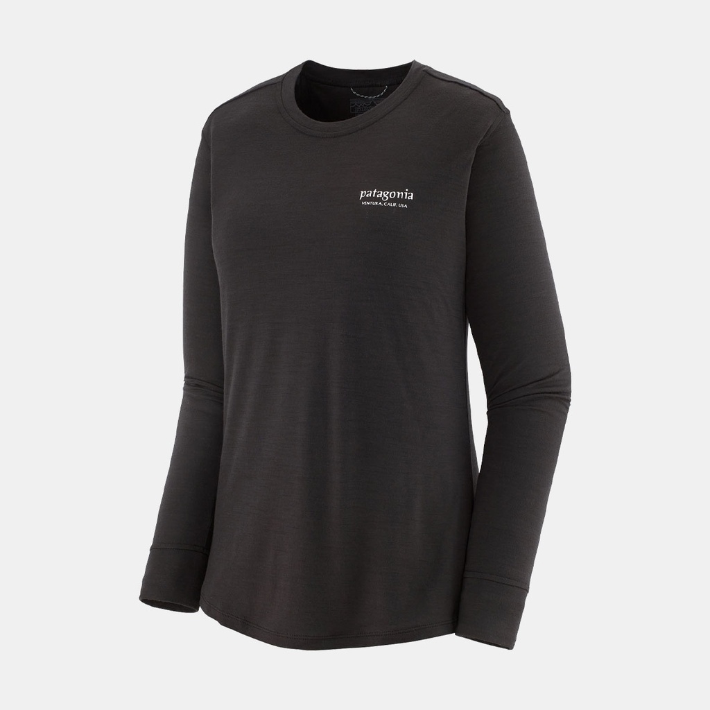 Long Sleeves Capilene Cool Merino Graphic Shirt Women Heritage Header: Black