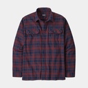 Long-Sleeved MW Fjord Flannel Shirt Connected Lines: Sequoia Red
