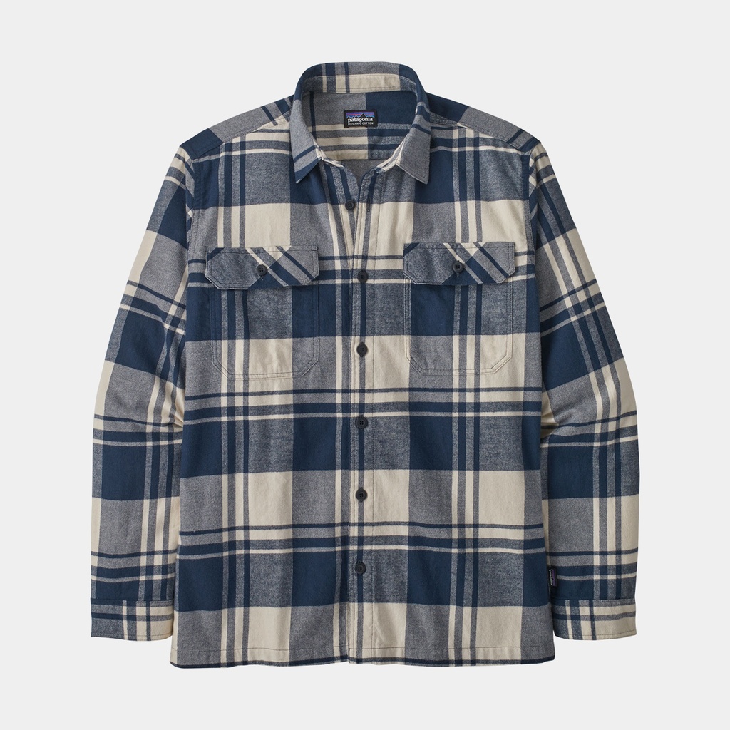 Long-Sleeved MW Fjord Flannel Shirt Live Oak: Smolder Blue