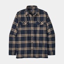 Long-Sleeved MW Fjord Flannel Shirt North Line: New Navy