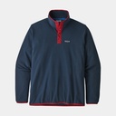 Micro D Snap-T Fleece Pullover New Navy w/Classic Red
