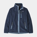Retro Pile Jacket Kids New Navy w/Light Plume Grey