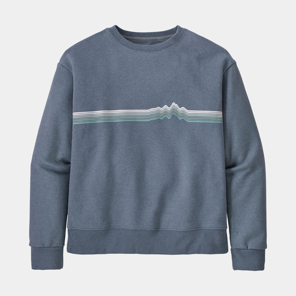 Ridge Rise Stripe Uprisal Crew Sweatshirt Women Plume Grey
