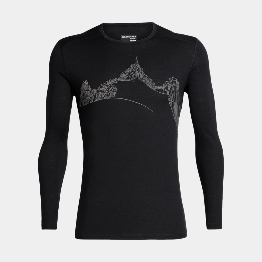 Oasis Long Sleeves Crewe 200 Aiguille du Midi Black
