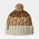 Pom Beanie Women Glacier Stripe: Birch White / Bearfoot Tan