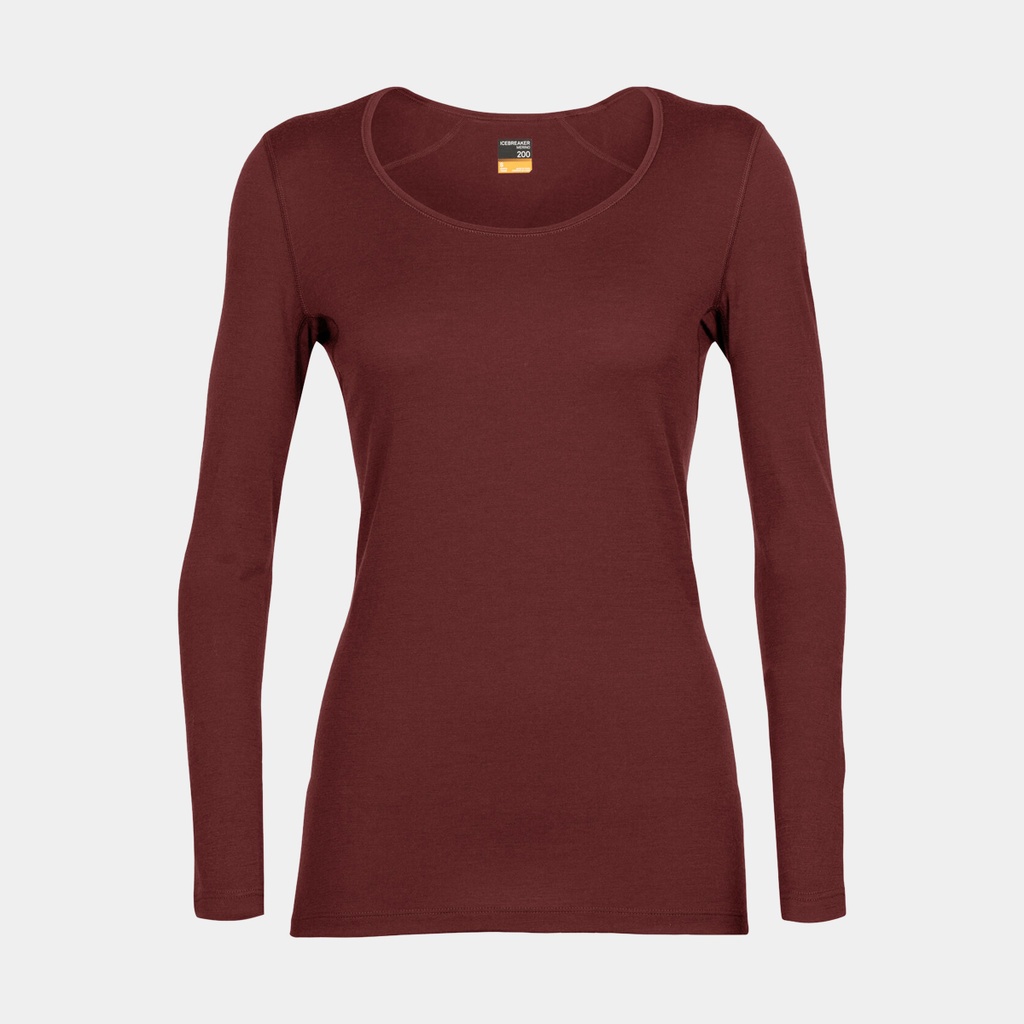 Oasis Long Sleeves Scoop 200 Women Espresso