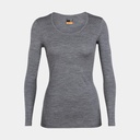 Oasis Long Sleeves Scoop 200 Women Gritstone Heather