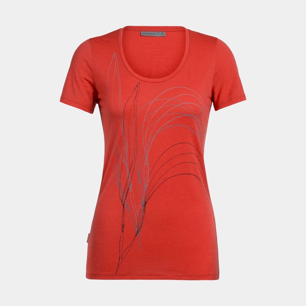 Tech Lite Short Sleeves Scoop Leaf Women Fire