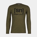 Logo Long Sleeves Olive Night Melange / jet Black