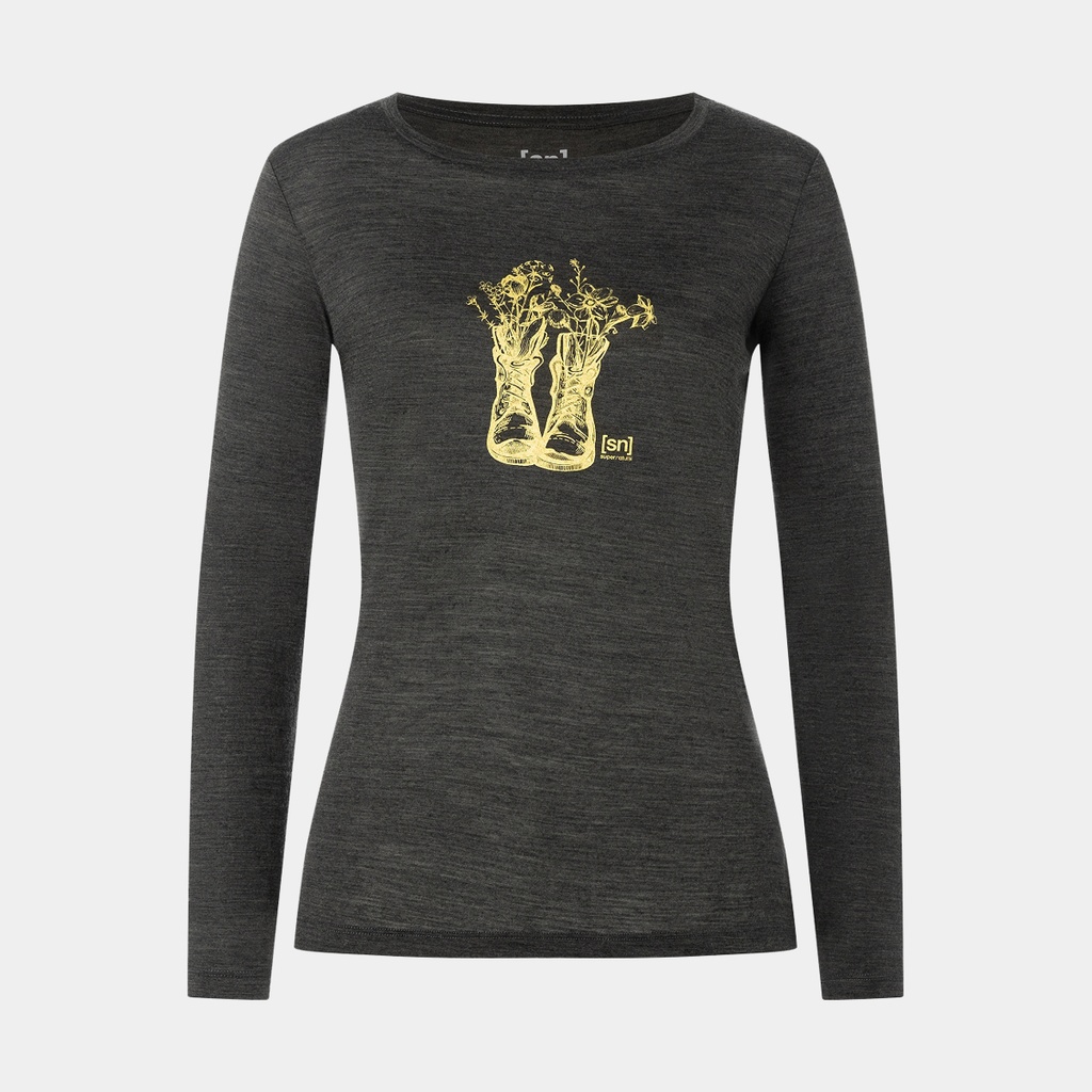 Blossom Boots Long Sleeves Women Pirate Grey Melange / Gold