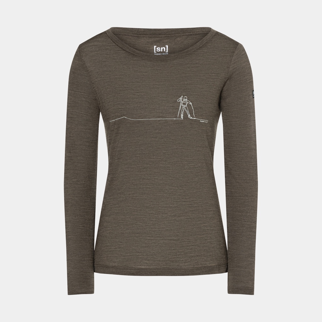 Cross Country Long Sleeves Women Wren Melange / Oyster Grey