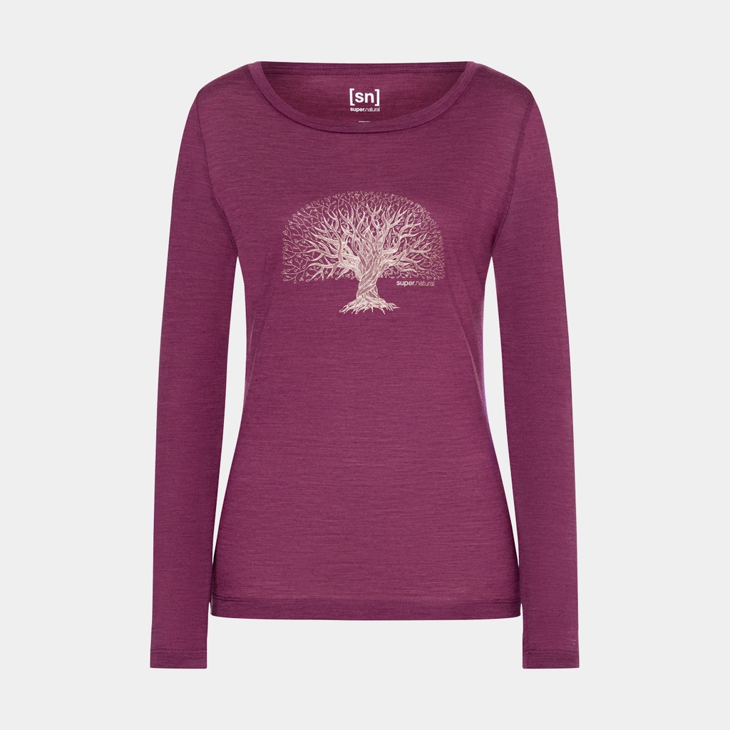 Yoga Tree Long Sleeves Women Amaranth Melange / Gold