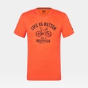 Better Bike Tee Tangerine Tango Melange / Jet Black
