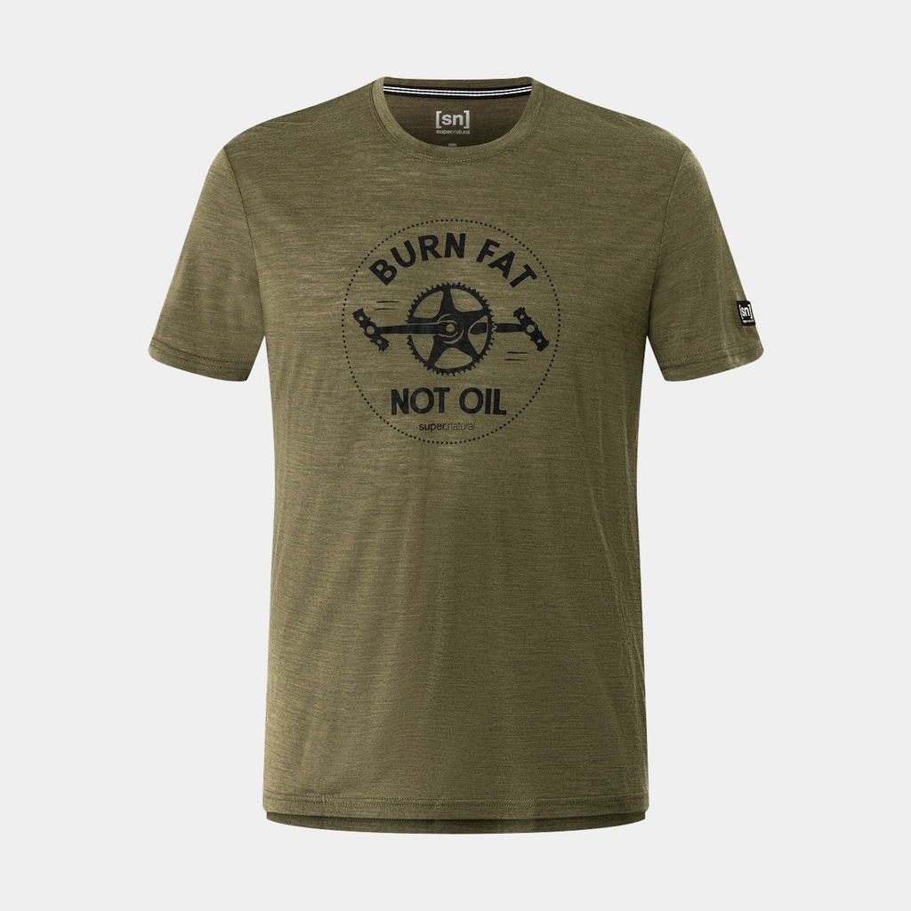 Burn Fat Tee Olive Night Melange / Jet Black