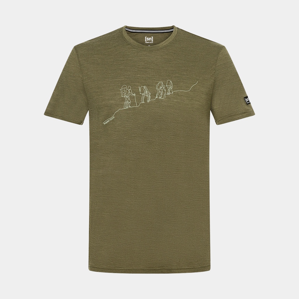 Hiking Tee Olive Night Melange / Celadan Green
