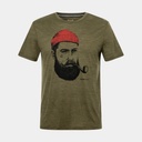 Sailor Tee Olive Night Melange / Jet Black / High Risk Red