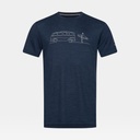 Surf Line Tee Blue Iris Melange / Feather Grey
