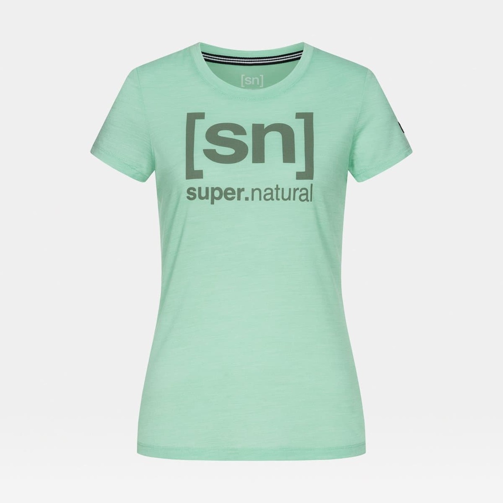Essential I.D. Tee Women Misty Green Melange / Sea Spray