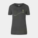 Gipfelgluck Tee Women Pirate Grey Melange / Illuminating