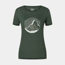 Mandala Mountain Tee Women Deep Forest / Feather Grey / Gold