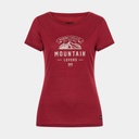 Mountain Lover Tee Women Rumba Red / Oyster Grey