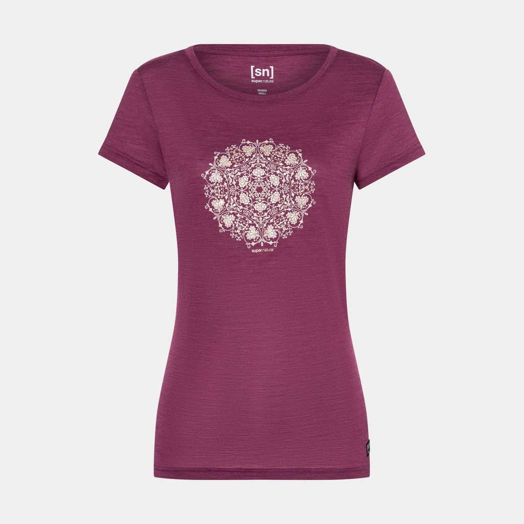 Ornamental Tee Women Amaranth Melange-Gold / Avocado