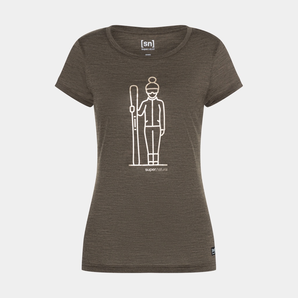 Skieuse Tee Women Wren Melange / Gold