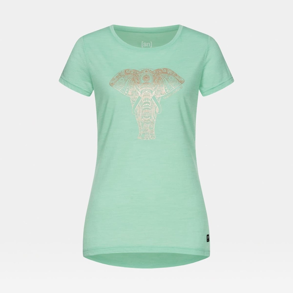 Yoga Power Elephant Women Misty Green Melange / Gold