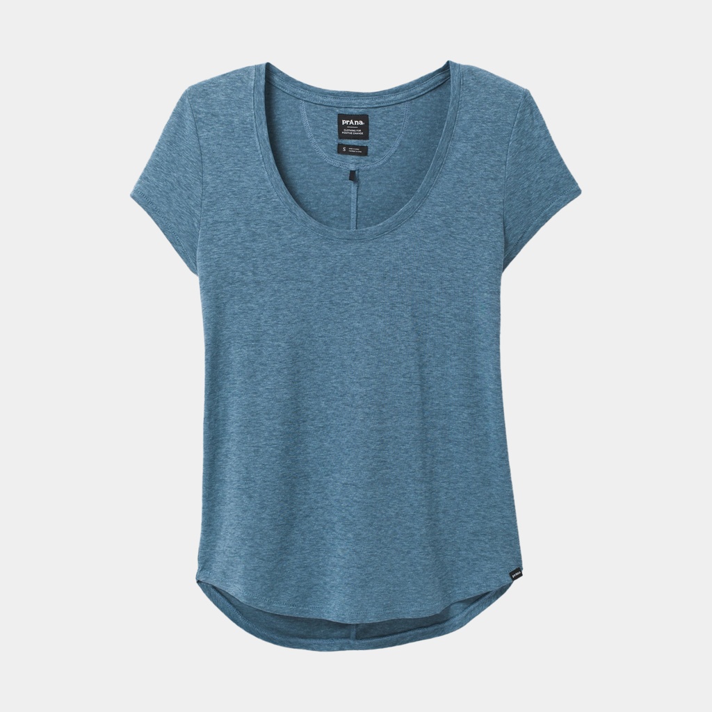 Cozy Up Scoop Neck Tee Women Nightshade Heather