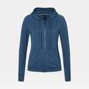 Essential Zip Hoodie Women Dark Denim Melange